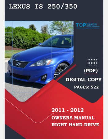 lexus is 250&350  2011-2012 owners manual